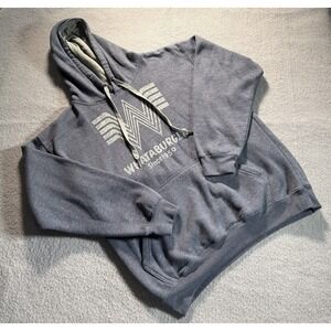 Whataburger Hoodie Mens Medium Blue Fleece Texas Logo